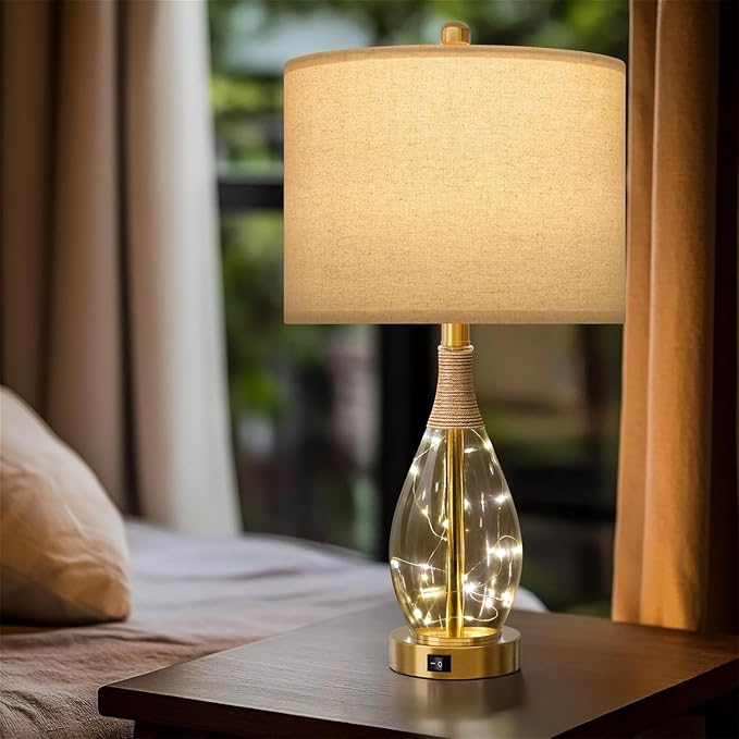 OYEARS 23" Table Lamps for Living Room Set of 2 Bedside Lamps for Night Stands - Image 7