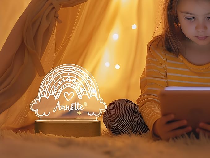 Personalized Night Light for Kids – Custom Baby Girl Gifts, Monogrammed Baby - Image 3