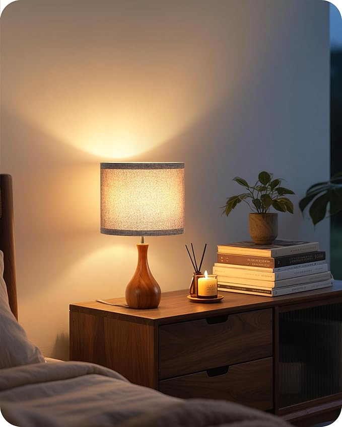 Small Table Lamp, 14.2" Cute Little Desk Lamp - Image 2