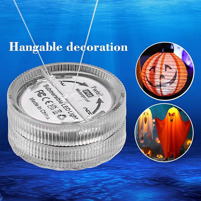 HL Submersible LED Light, 100 Hours Waterproof Flameless Led Lights Battery - Image 7