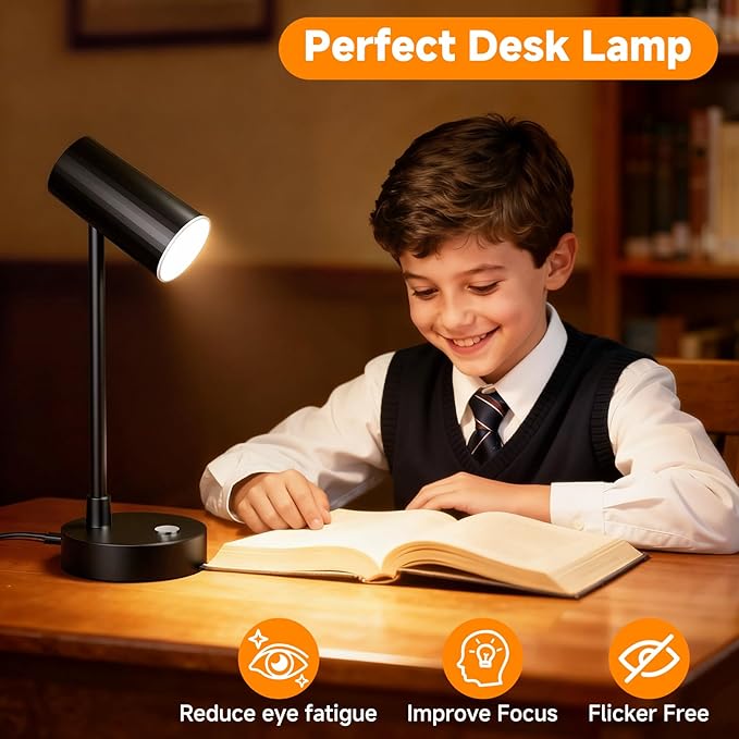 ShineTech Adjustable LED Eye-Caring Desk Lamp, Dimmable Stepless Brightness - Image 5