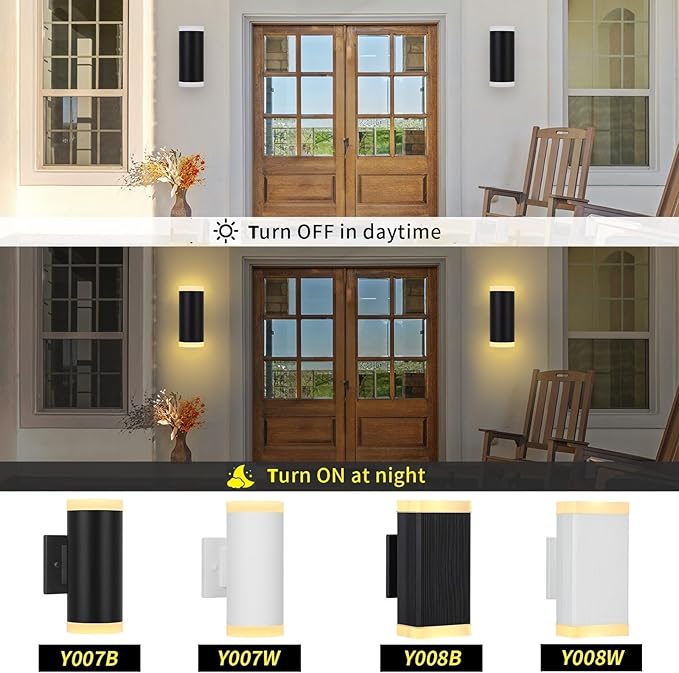 Outdoor Wall Light, ZUUKOLE Waterproof Exterior Wall Sconce, Anti-Rust Aluminum - Image 4