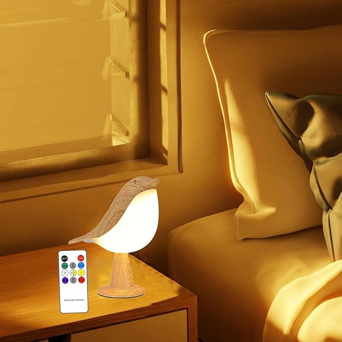 Bird Table Lamp with Remote & Touch Control | 3 Color Temperature & 3-Level by Xhope4u