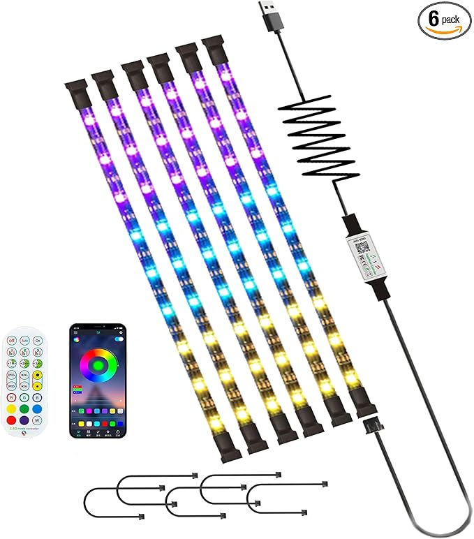 LED Strip Lights 6 Pre-Cut Led Light Strip by WUYXPG