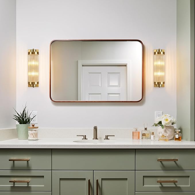 Gold Wall Sconces Set of Two - Image 3