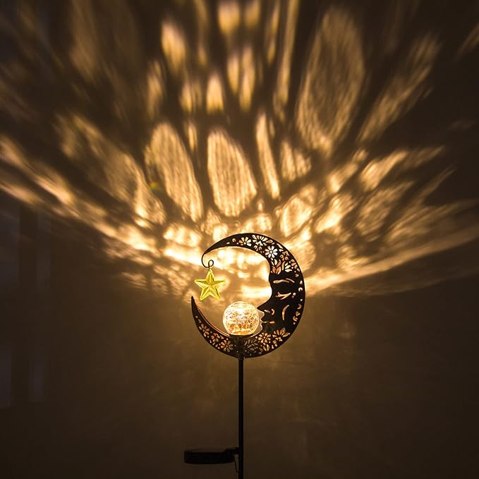 Solar Lights Outdoor Decor Moon Lantern - Image 2