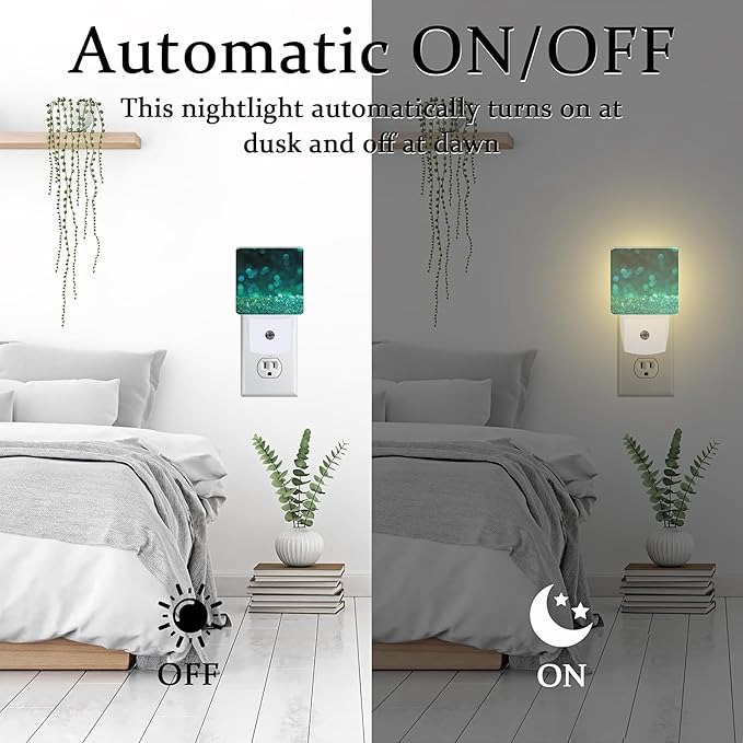 Green Gold Glitter Night Light - Image 6
