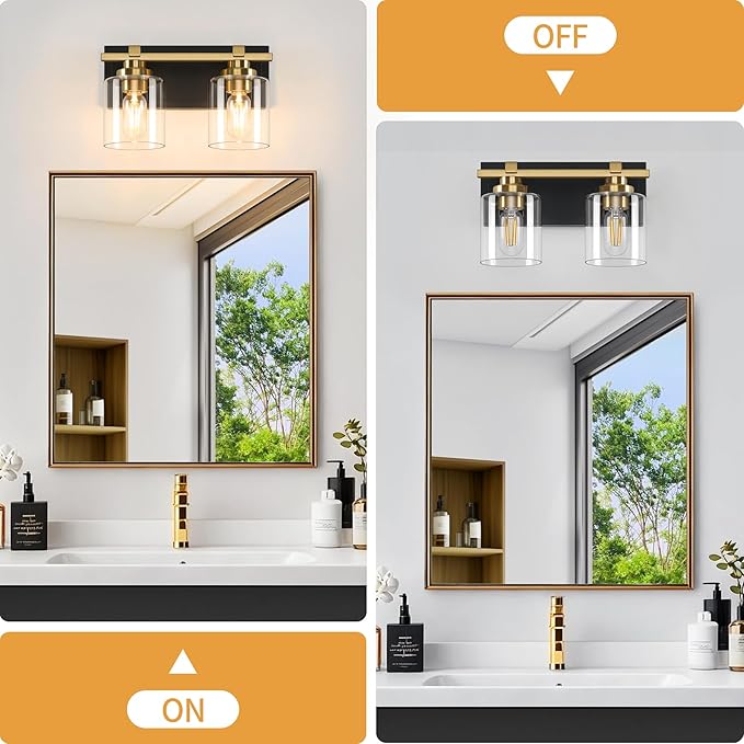 2 Light Modern Bathroom Light Fixtures Over Mirror, E26 Socket - Image 7