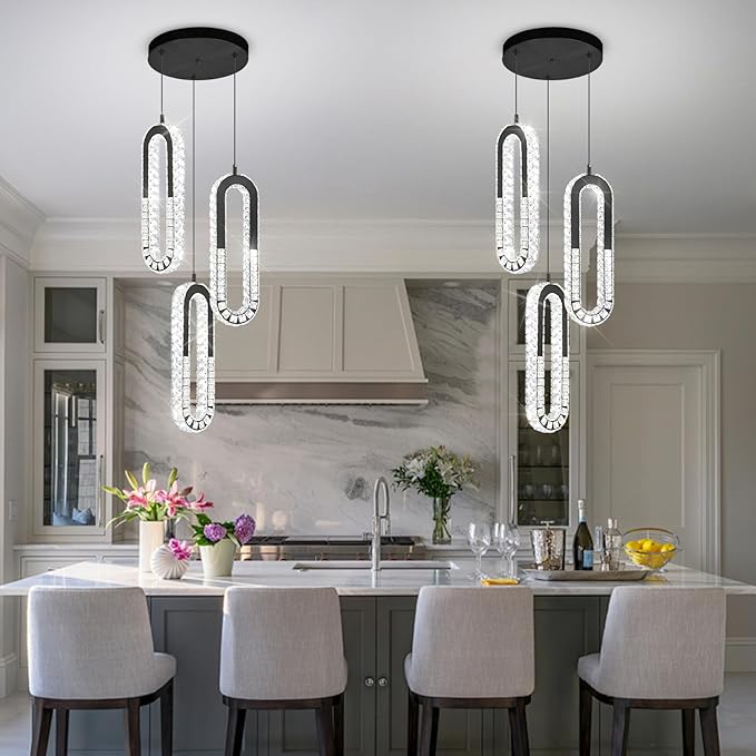 3-Light Pendant Lighting, Dining Room Chandelier Light Fixture Modern Hanging by Ykolupty