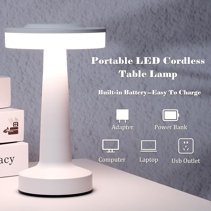 Riakrum 2 Pcs LED Portable Cordless Table Lamp - Image 3