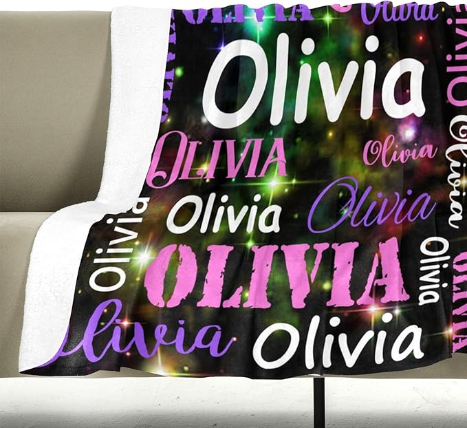 Gudina Personalized Name Blankets and Throws, Customized Name Blanket - Image 4