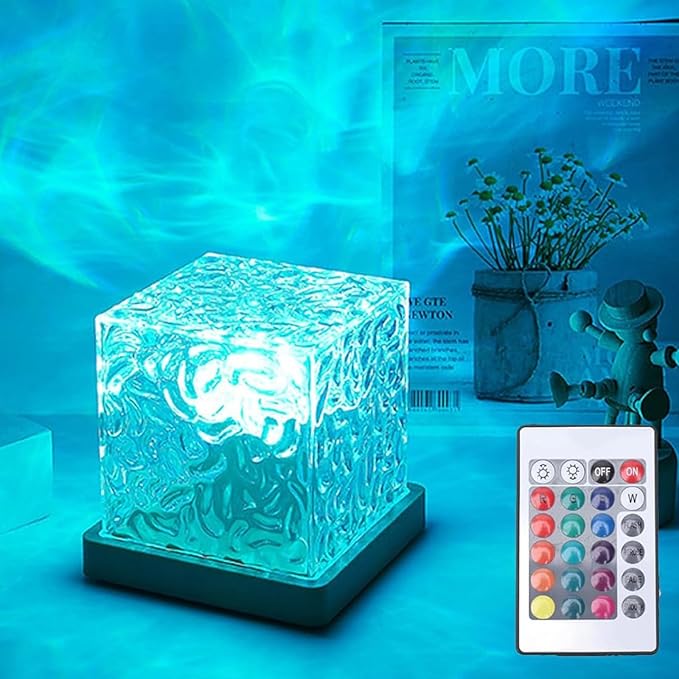 Ocean Wave Projector Light, 16-Color Luminorthe Cube Lamp & App Remote by Growalleter