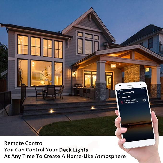WiFi Controlled LED Deck Lights Multi Color Outdoor IP67 Waterproof Φ1.18 Low - Image 7