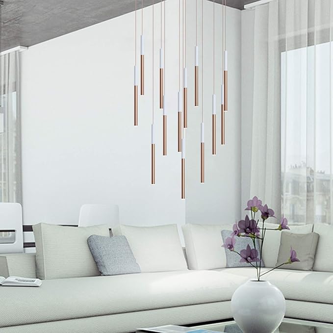 ALTAIR 9 Mini Pendant Lighting White-Copper - Image 7