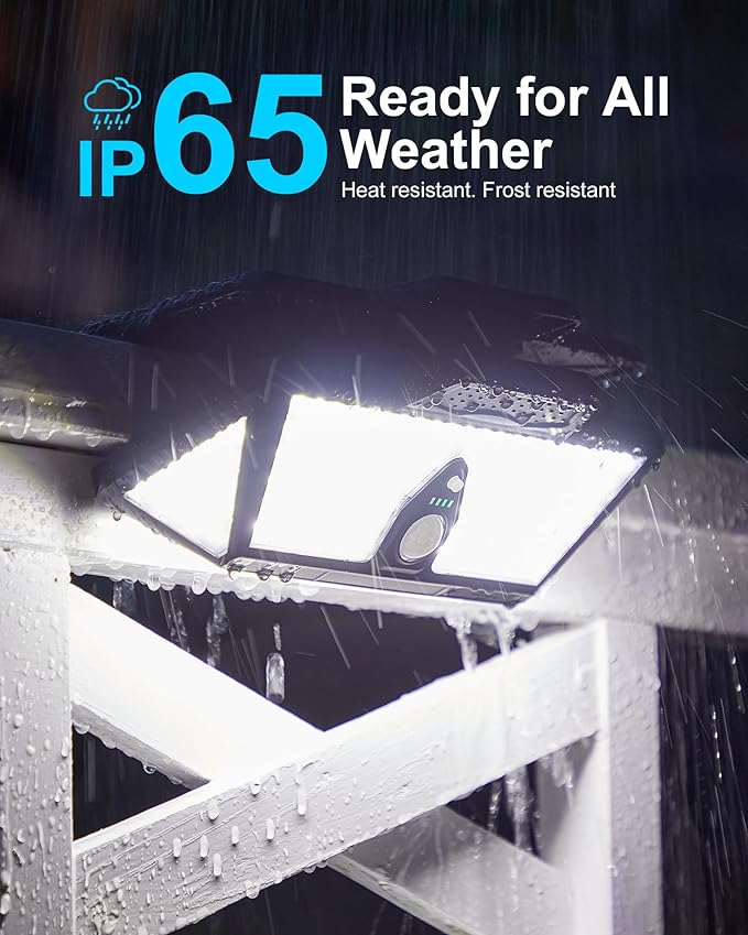 Large Clip on Solar Lights Outdoor, 208 LEDs 1000Lum Bright Solar Security Light - Image 4