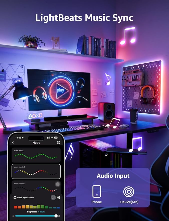 Lepro S1 AI LED Strip Lights for Christmas Decorations, 65.6ft Smart RGB Light - Image 8