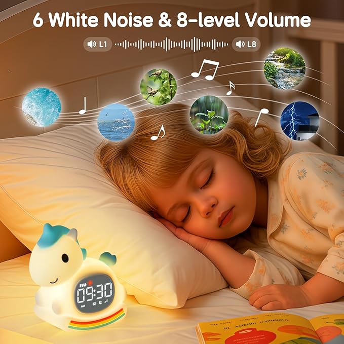 Alarm Clock for Kids with Night Light, Sleep Training Clock Time to Wake Clock - Image 4
