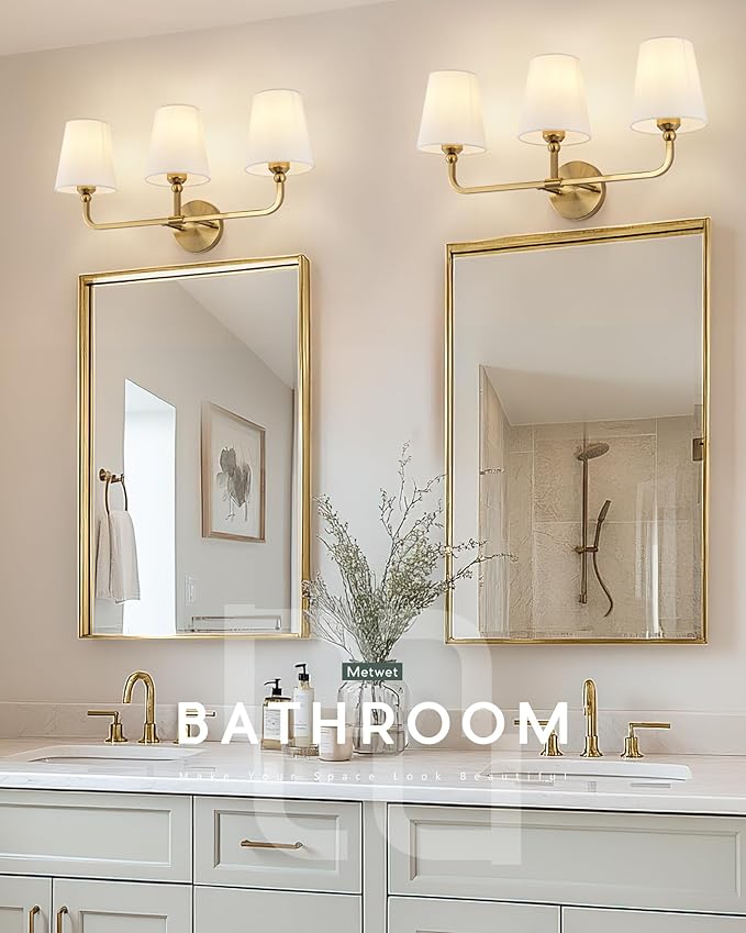 Bathroom Light Fixtures, Brushed Gold Vanity Lights - Image 5