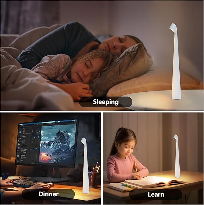 Portable LED Table Lamp 3-Levels Brightness, Rechargeable Battery Up to 48 - Image 2