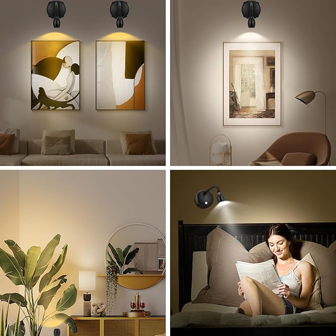 Cordless Spotlight Battery Operated, LED Picture Light, Dimmable Accent Light - Image 2