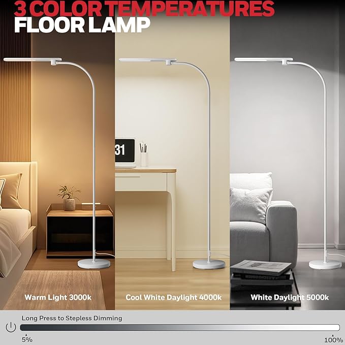 Honeywell LED Floor Lamp, F4 Sunturalux™ Gooseneck Floor Lamps - Image 2