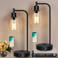 QiMH Industrial Touch Control Table Lampwith 2 USB Ports and AC Outlet by Qimh