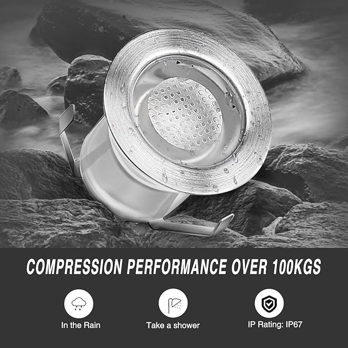 Low Voltage LED Deck Light Kit Stainless Steel Waterproof Recessed Wood Decking - Image 5