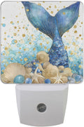 Glitter Mermaid Tail Night Light Ocean Theme Plug in LED Nightlight Light by Unknown