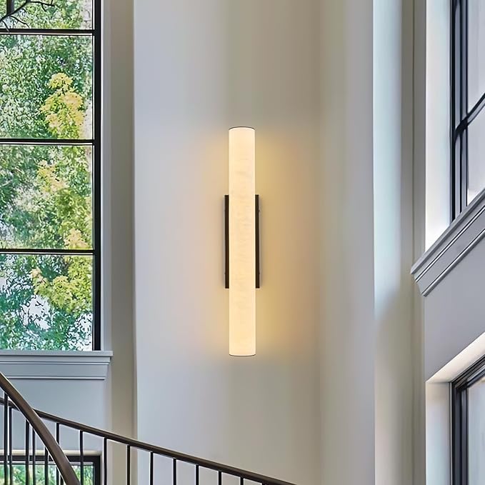LMQNINE Natural Alabaster Wall Sconces Set of Two Spanish Marble Wall Light - Image 7
