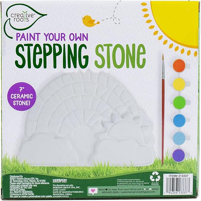 Creative Roots Paint Your Own Rainbow Stepping Stone Craft Kits - Image 9
