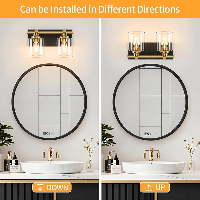 2 Light Modern Bathroom Light Fixtures Over Mirror, E26 Socket - Image 4