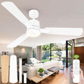 Ceiling Fans with Lights, 42 Inch Low Profile Ceiling Fan with Light and Remote by StayCoolShineBright