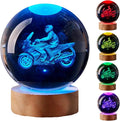 Large Motorcycle Crystal Ball Night Light by Unknown