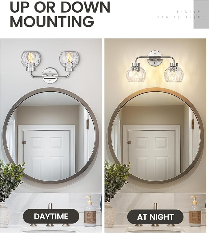 zeyu 16 Inch Bathroom Light Fixtures, 2-Light Vanity Bath Light - Image 4