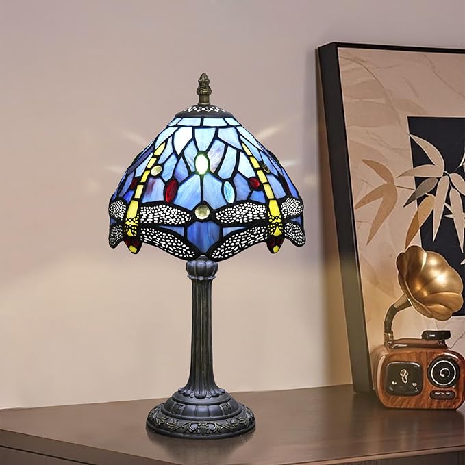 Tiffany Lamp Stained Glass lamp Small Bedside Table Lamps - Image 5