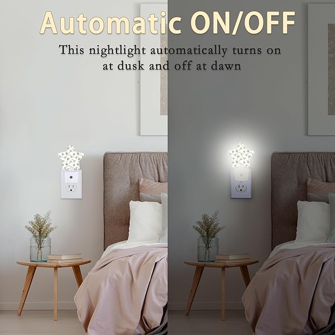 Watercolor Rainbow Coconut Tree Night Light, Dusk to Dawn Smart Sensor - Image 4