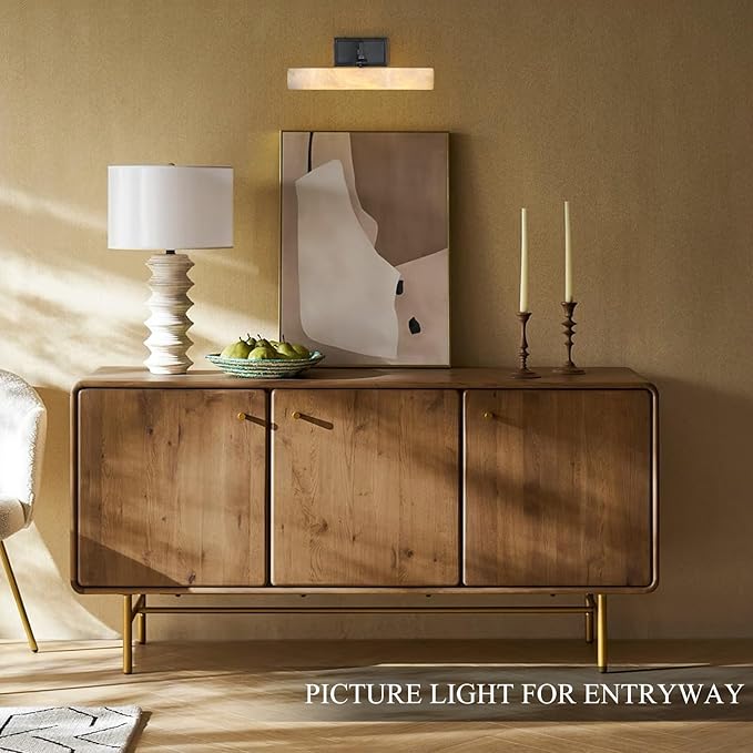Alabaster Bathroom Vanity Light, 12in Modern Spanish Marble LED Bathroom Light - Image 15