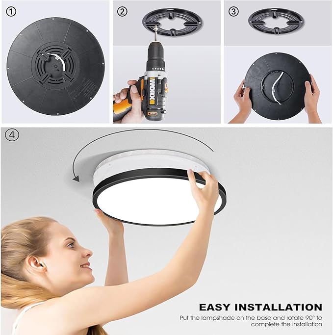 16Pack-12 Inch 3200LM Flush Mount LED Ceiling Lights - Image 7