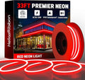 33FT Red LED Neon Rope Lights, AC 110-120V Flexible Neon Strip Outdoor by Unknown