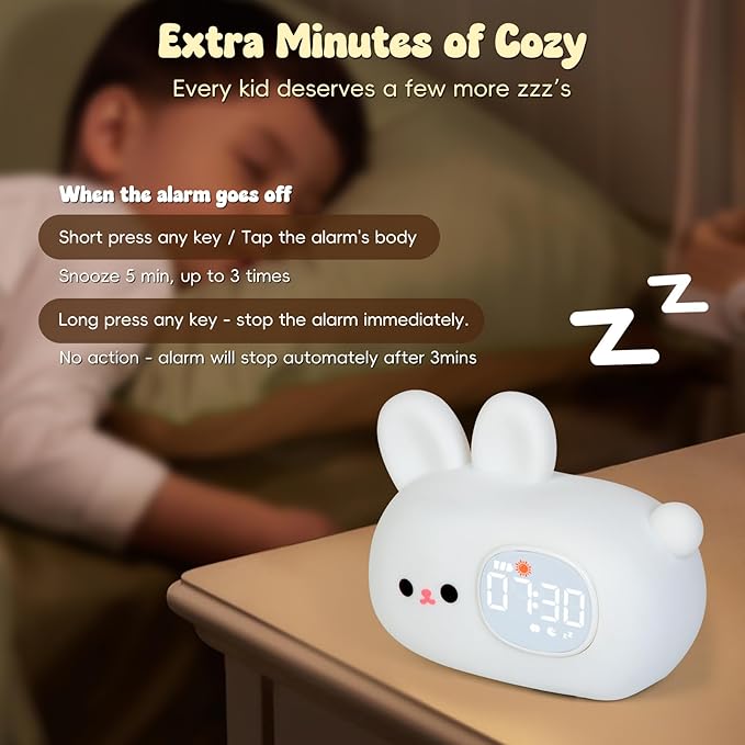 Bunny Alarm Clock with Night Light - Image 8