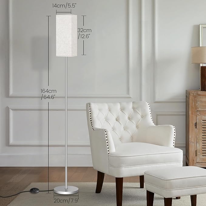 64.6'' Floor Lamp, Pole with Foot Switch, Modern Standing Lamp Lamp, Minimalist - Image 3