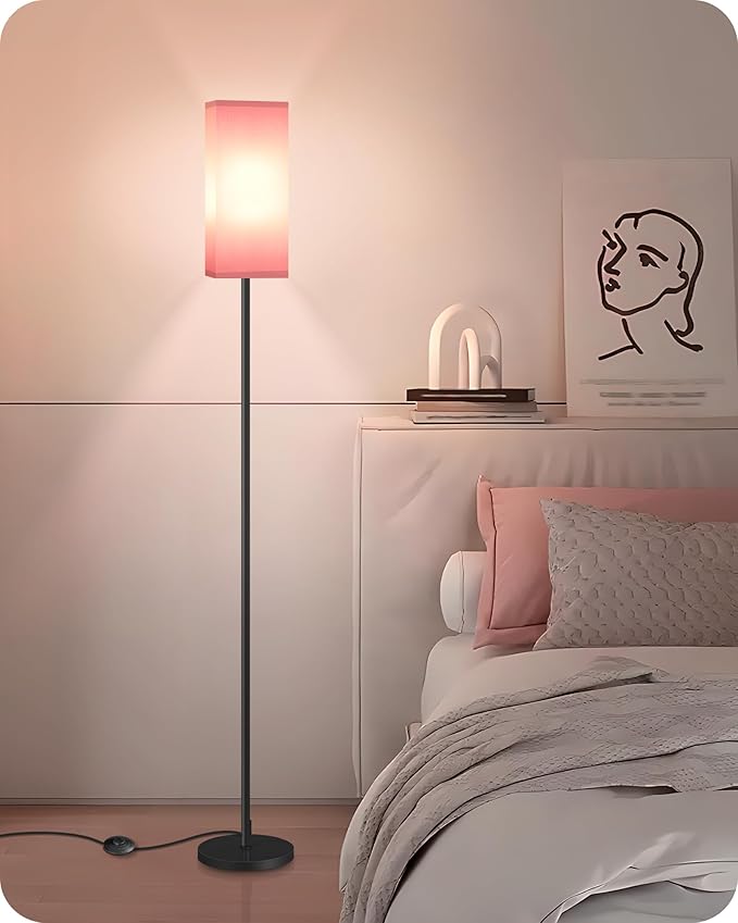 Floor Lamp, Pole with Foot Switch, Modern Standing Lamp Shade, Minimalist - Image 6