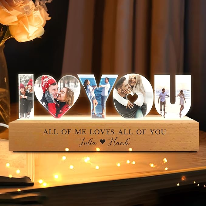 Personalized I Love You Photo Collage Night Light – Custom Photo, Name & Quote - Image 4