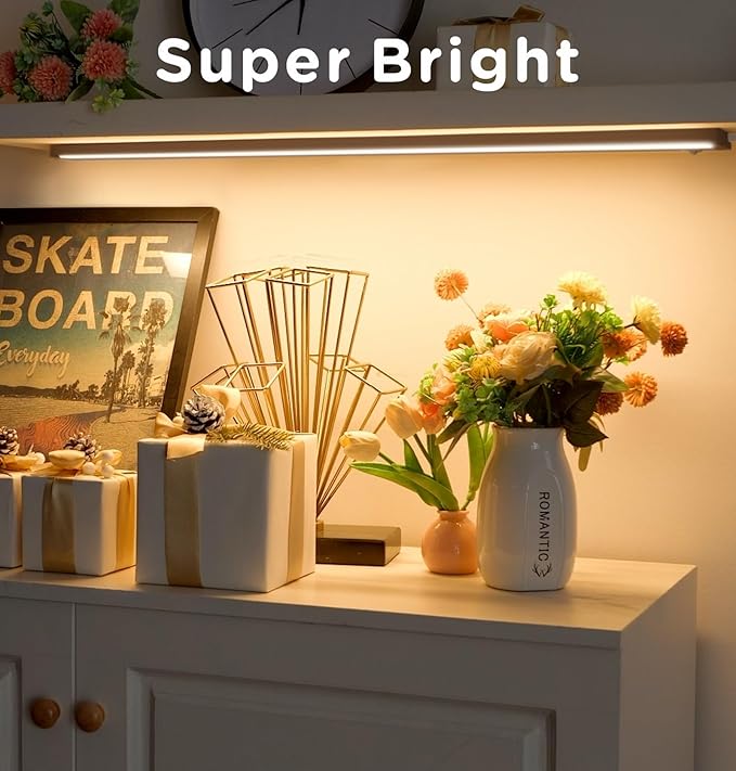 24 Inch Under Cabinet Lighting Plug in, 14W 120V 3 Color 3000K/4000K/5000K - Image 2
