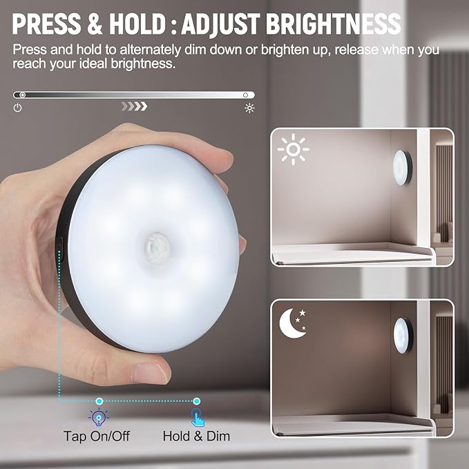 Motion Sensor Night Light 2 Pack LED Night Lights, Dusk to Dawn Motion Sensor - Image 2