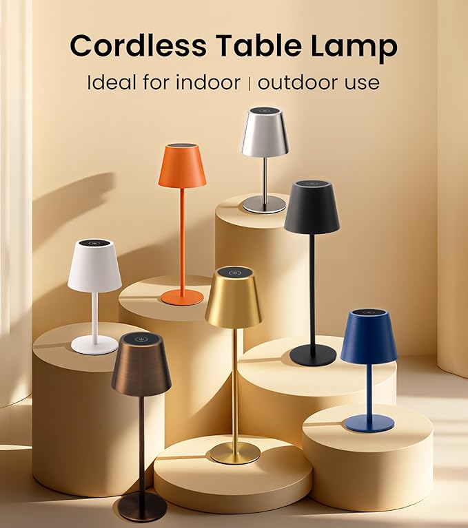 3 Pack Cordless Table Lamp, Portable Battery Operated Lamp - Image 9