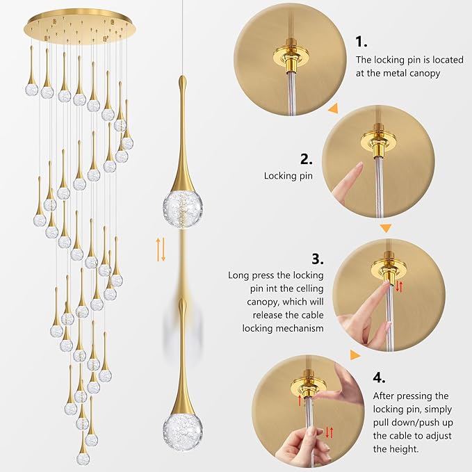 36 Light Modern Glam Crystal Chandelier - Image 4