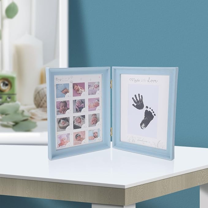 Newborn Handprint and Footprint Photo Frame Growth Keepsake - Image 7