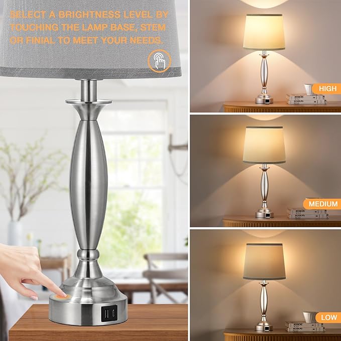Bedrooms Touch Control Bedside Lamp - Image 3