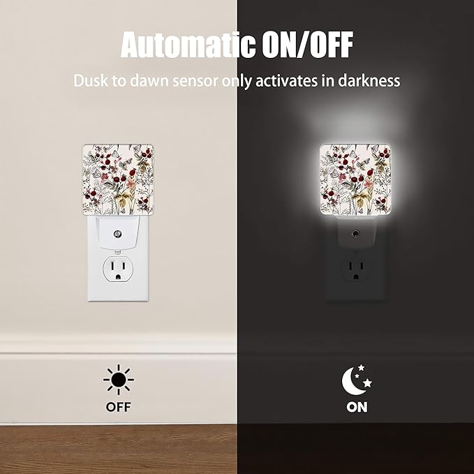 Vintage Flower Night Light, Butterfly Plug into Wall - Image 3